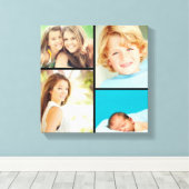 Impression de la toile Collage de photos de famill (Insitu (Plancher de Bois))
