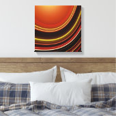 Impression de la toile, Courbe Abstraite Brown ora (Insitu(Chambre))