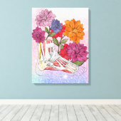 Impression de la toile d'anatomie de la cheville f (Insitu (Plancher de Bois))