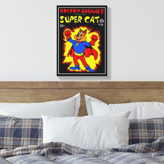 Impression de la toile de bande dessinée SuperCat (Insitu(Chambre))