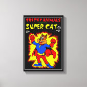 Impression de la toile de bande dessinée SuperCat (Recto)