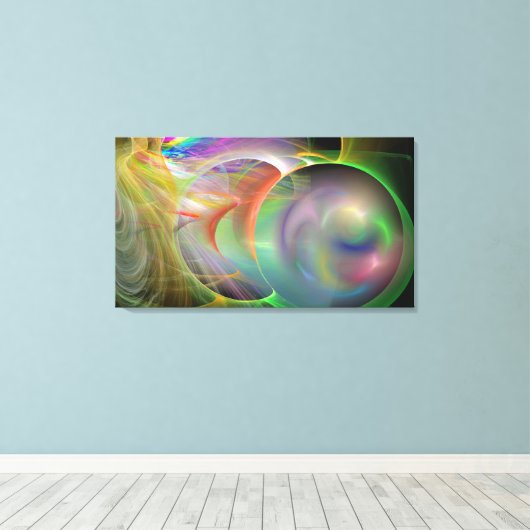 Impression de la toile de bulles d'espace (Insitu (Plancher de Bois))