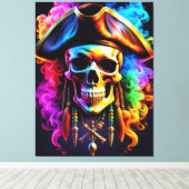 Impression de la toile de crâne de pirate (Insitu (Plancher de Bois))