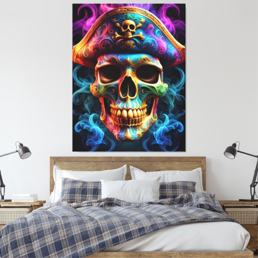 Impression de la toile de crâne de pirate (Insitu(Chambre))