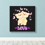 Impression de la toile de l'ours mignon (Insitu (Plancher de Bois))