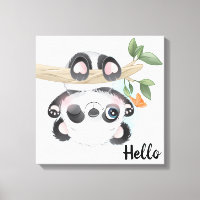 Impression de la toile de l'ours Panda