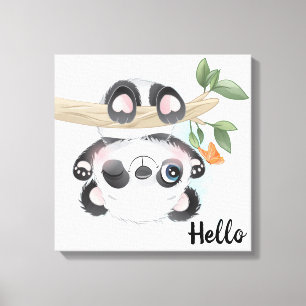Impression de la toile de l'ours Panda