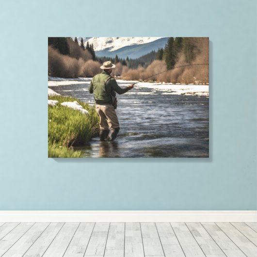 Impression de la toile de pêche à la volée (Insitu (Plancher de Bois))