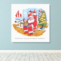 Impression de la toile de père Noël Wet