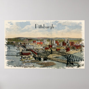 Impression de la toile de Pittsburgh Point 1931