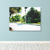 Impression de la toile de point de vue tropicale (Insitu (Plancher de Bois))