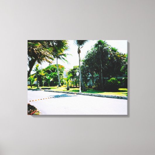 Impression de la toile de point de vue tropicale (Recto)