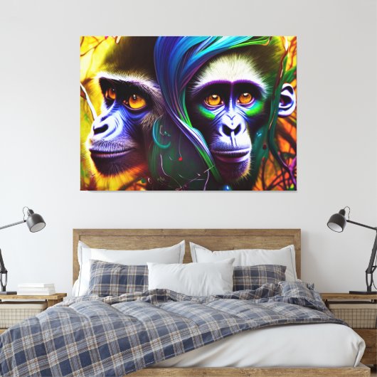 Impression de la toile de singe Jungle (Insitu(Chambre))