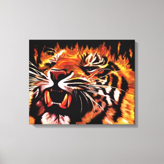 Impression de la toile de tigre de puissance incen (Recto)