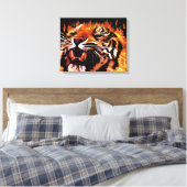 Impression de la toile de tigre de puissance incen (Insitu(Chambre))