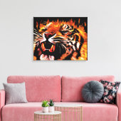 Impression de la toile de tigre de puissance incen (Insitu(Salon))