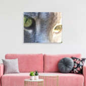 Impression de la toile de visage de chat gris (Insitu(Salon))