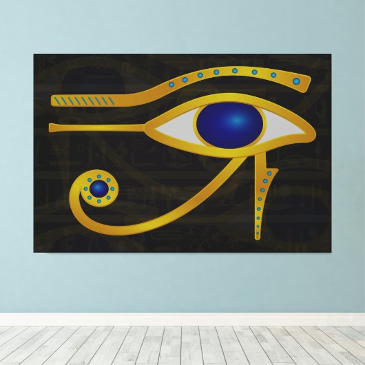 Impression de la toile des yeux Horus (Insitu (Plancher de Bois))