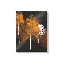 Impression de la toile étirée de fond d'automne