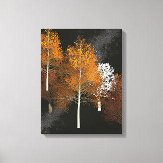 Impression de la toile étirée de fond d'automne
