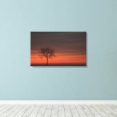 Impression de la toile étirée de l'arbre Silhouett (Insitu (Plancher de Bois))