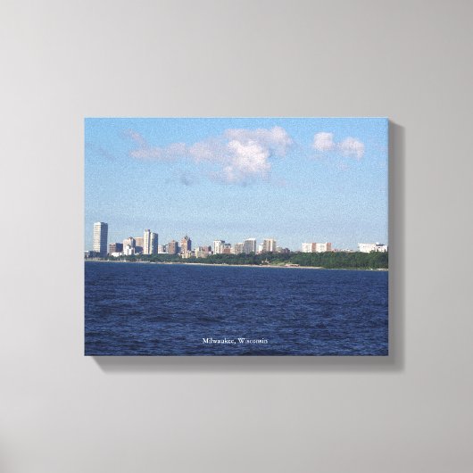 Impression de la toile Milwaukee Skyline (Recto)