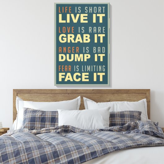 Impression de la toile Motivation Life Advice (Insitu(Chambre))