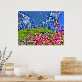 Impression de la toile pittoresque de fleur de col (Cuisine)