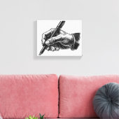 Impression de la toile "Signer main" (Insitu(Salon))