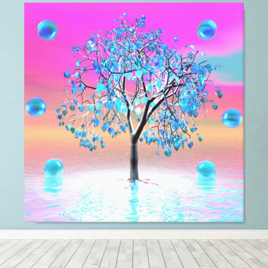 Impression de la toile Sunrise de l'arbre de crist (Insitu (Plancher de Bois))