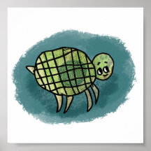 Impression de la tortue marine