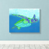 Impression de la tortue marine (Insitu (Plancher de Bois))