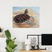 Impression de la tortue montée de la tête (Bureau à domicile)