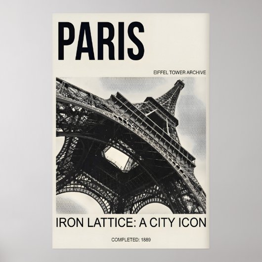Impression de la Tour Eiffel de Paris - Style Vint (Devant)
