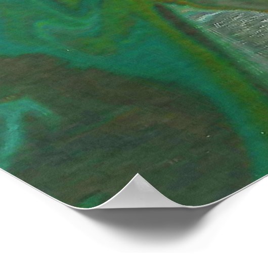 Impression de l'affiche Abstraite Jade 3 Fluid Dee (Coin)