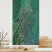 Impression de l'affiche Abstraite Jade 3 Fluid Dee (Cuisine)