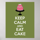 Impression de l'affiche Conserver le calme et mang (Devant)