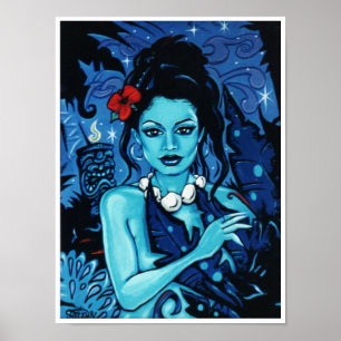 Impression de l'affiche d'art 'Blue Tabu'