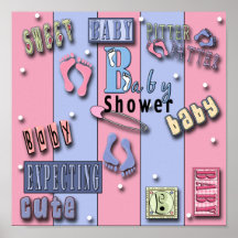 Impression de l'affiche de baby shower