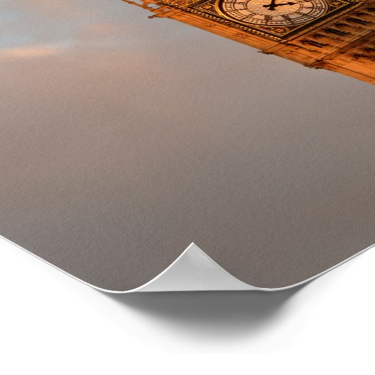 Impression de l'affiche de Big Ben à Londres (Coin)