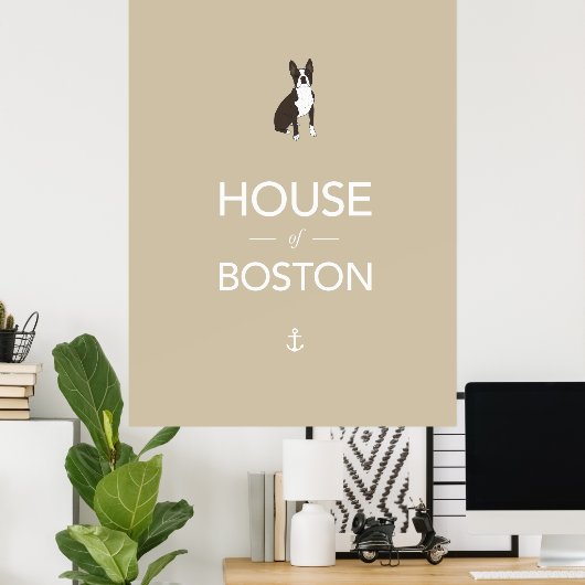 Impression de l'affiche de Boston Terrier (Bureau à domicile)