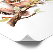 Impression de l'affiche de hibou (Coin)