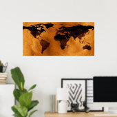 Impression de l'affiche de la carte du monde (Bureau à domicile)