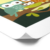 Impression de l'affiche de la Chouette rétro (Coin)