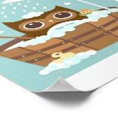 Impression de l'affiche de la Chouette rétro (Coin)