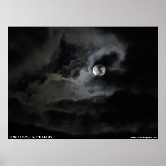 Impression de l'affiche de la lune voilée (Devant)