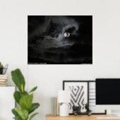 Impression de l'affiche de la lune voilée (Bureau à domicile)