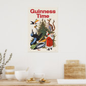 Impression de l'affiche de Noël Guinness Vintage J (Cuisine)