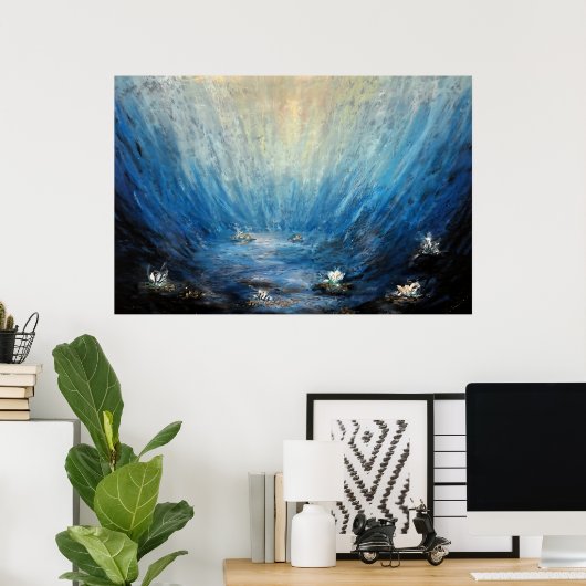 Impression de l'affiche de sérénité sous-marine (Bureau à domicile)