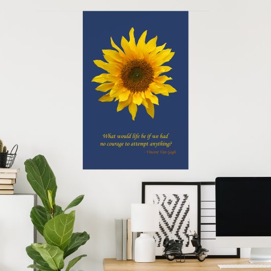 Impression de l'affiche de tournesol (Bureau à domicile)